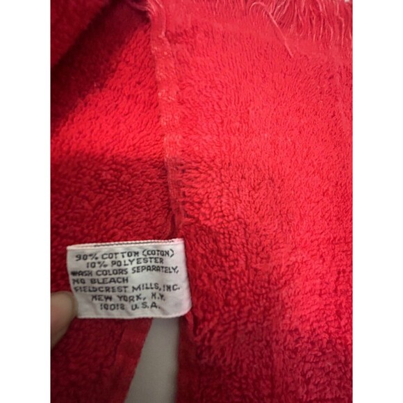 VTG Fieldcrest Lustre Hand Towels Lot of 3 Red Holiday - Picture 8 of 8